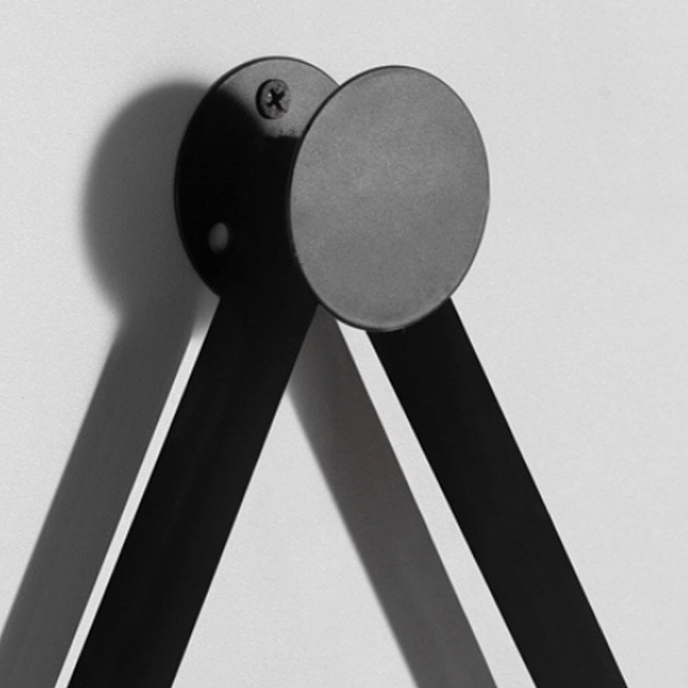 Retro Round Hanging Mirror with Adjustable Leather Strap - House Comfort