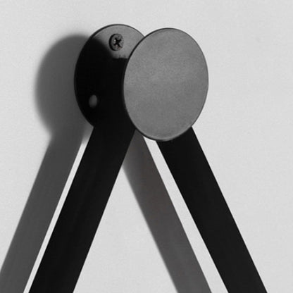 Retro Round Hanging Mirror with Adjustable Leather Strap - House Comfort