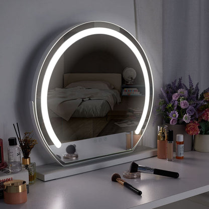 Round Hollywood Vanity LED Lighted Makeup Mirror - House Comfort
