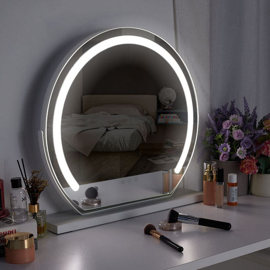 Round Hollywood Vanity LED Lighted Makeup Mirror - House Comfort