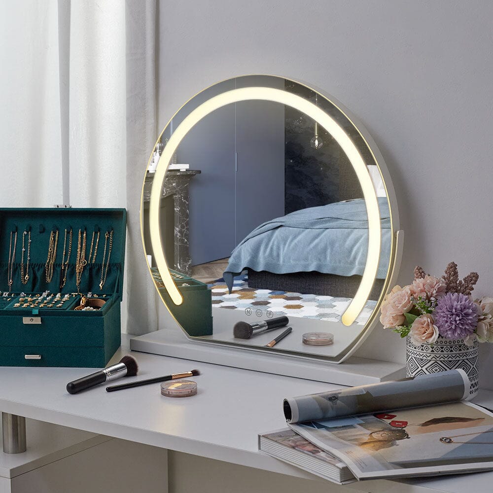 Round Hollywood Vanity LED Lighted Makeup Mirror - House Comfort