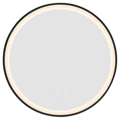 Round Metal Framed LED Wall Mirror - House Comfort