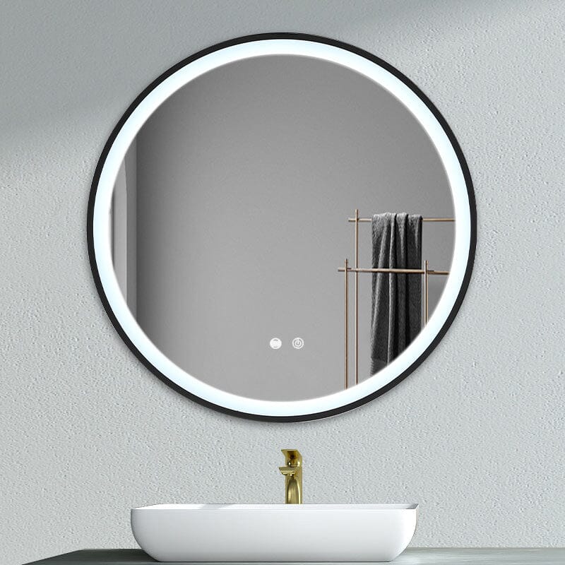 Round Metal Framed LED Wall Mirror - House Comfort
