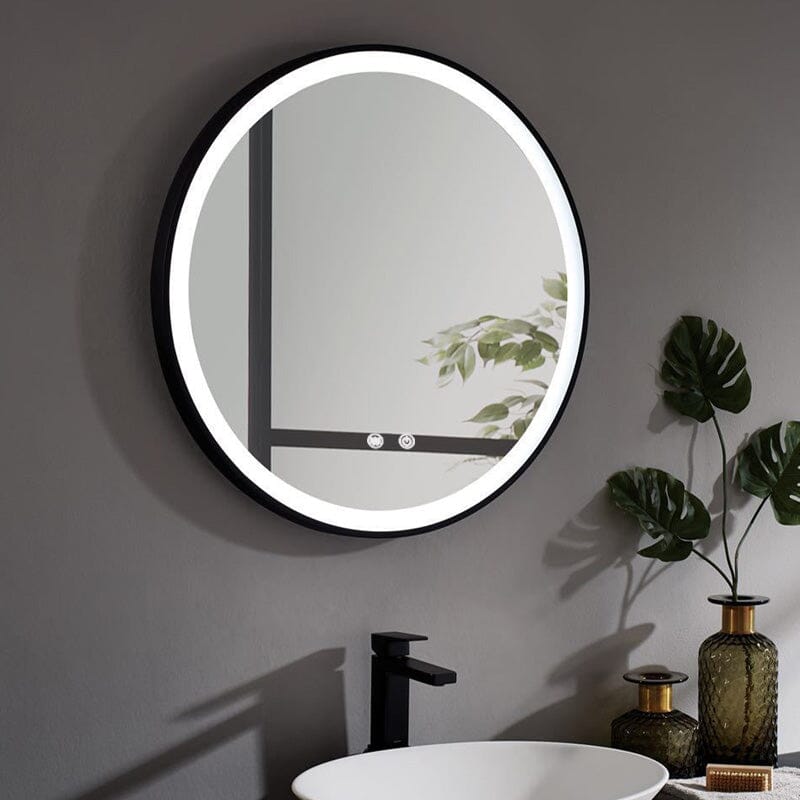 Round Metal Framed LED Wall Mirror - House Comfort