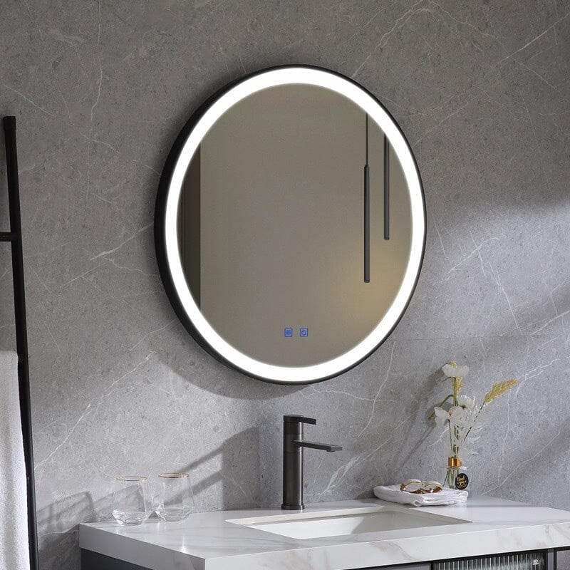 Round Metal Framed LED Wall Mirror - House Comfort