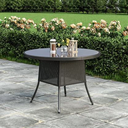 Round/Square Rattan Garden Table & Parasol Hole - House Comfort