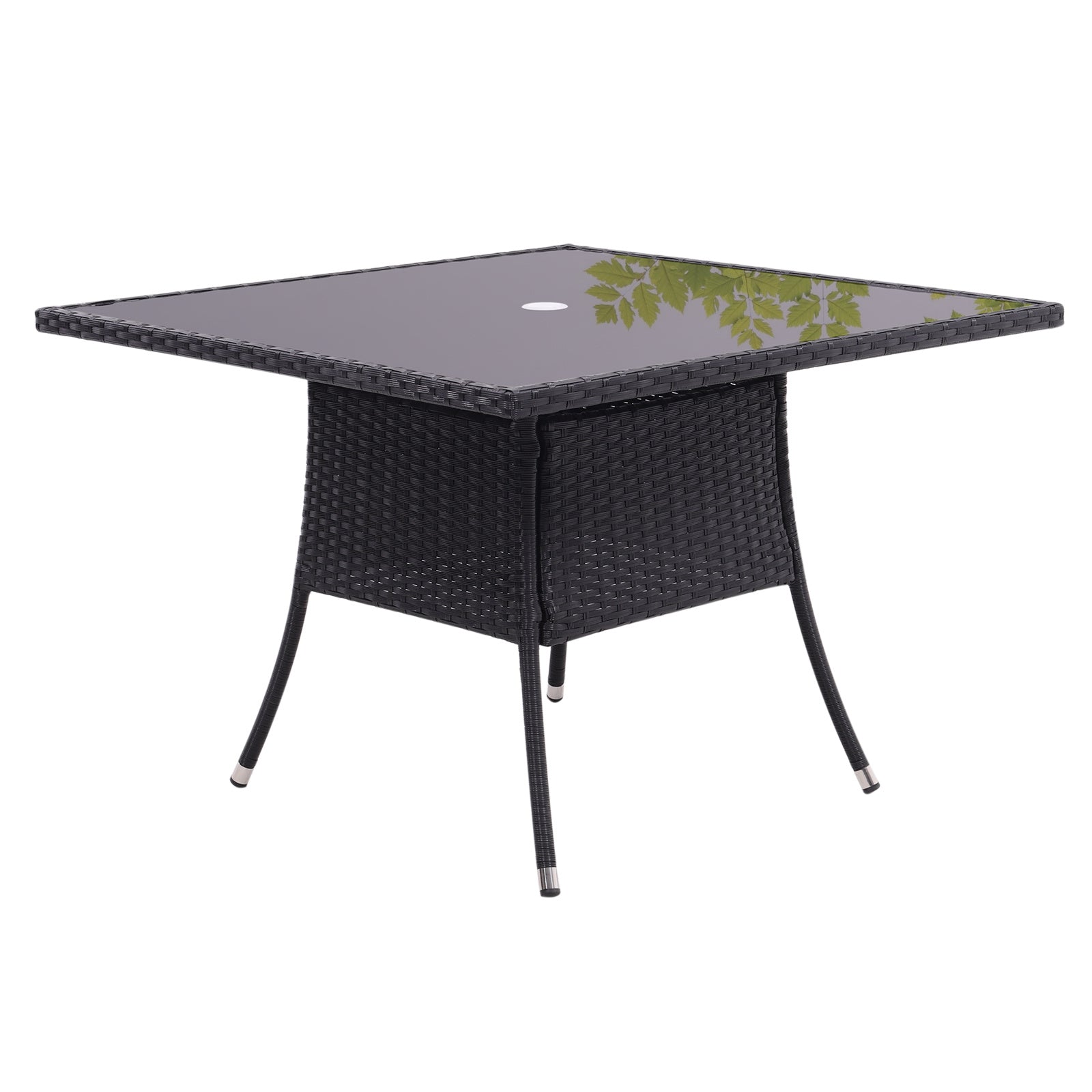 Round/Square Rattan Garden Table & Parasol Hole - House Comfort