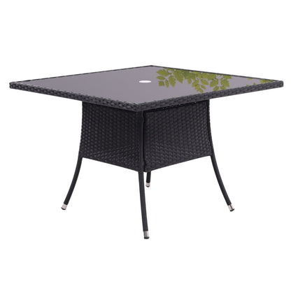 Round/Square Rattan Garden Table & Parasol Hole - House Comfort