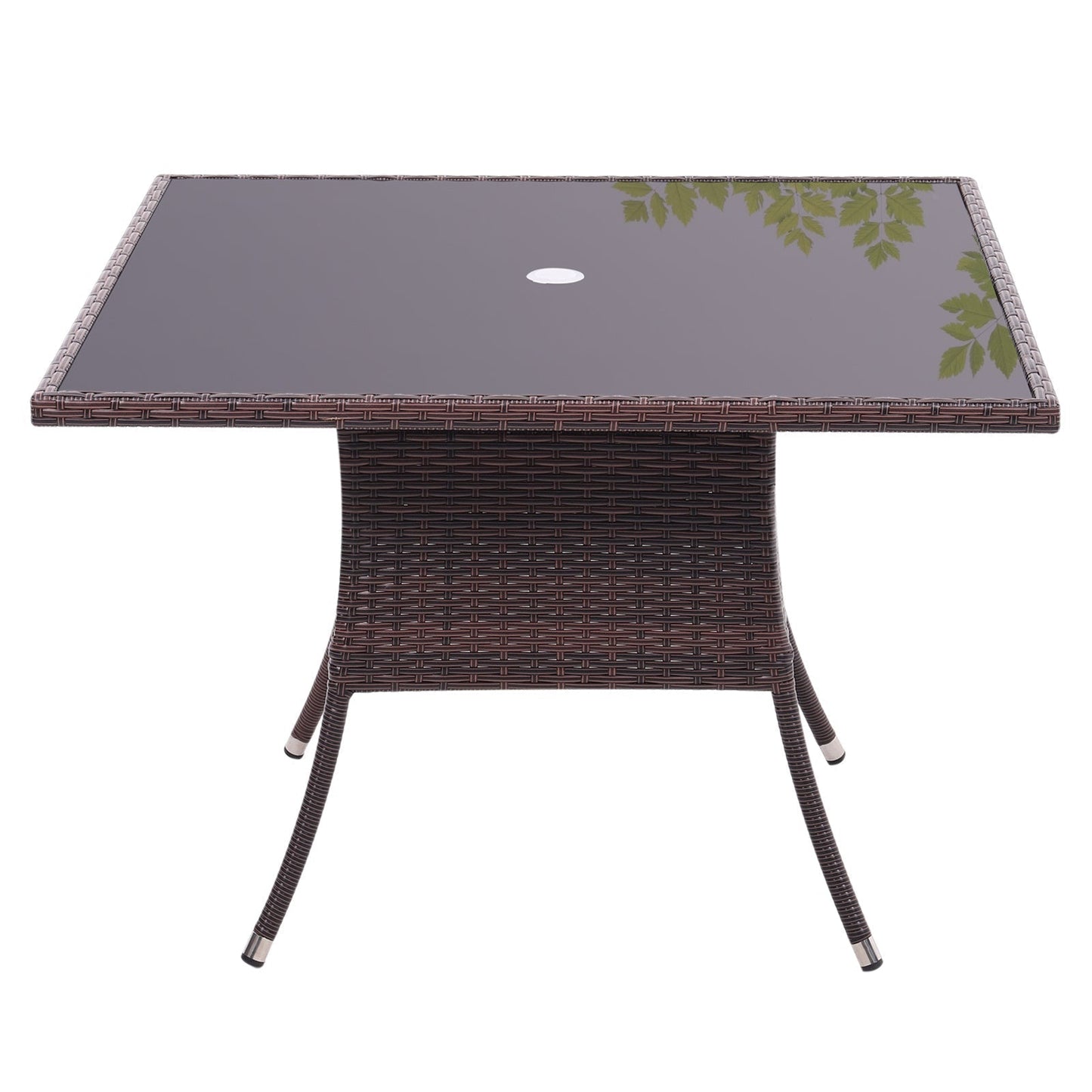 Round/Square Rattan Garden Table & Parasol Hole - House Comfort