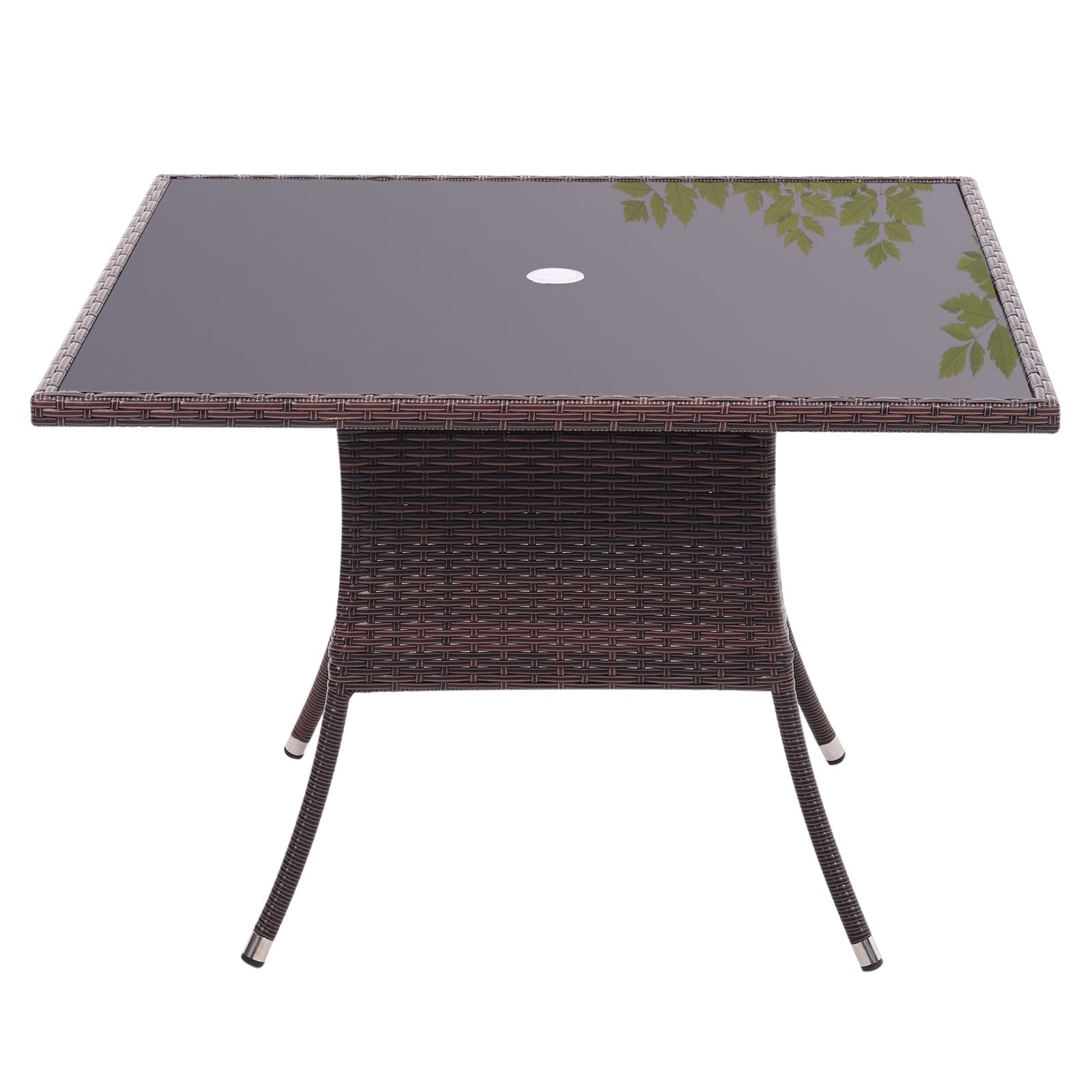 Round/Square Rattan Garden Table & Parasol Hole - House Comfort