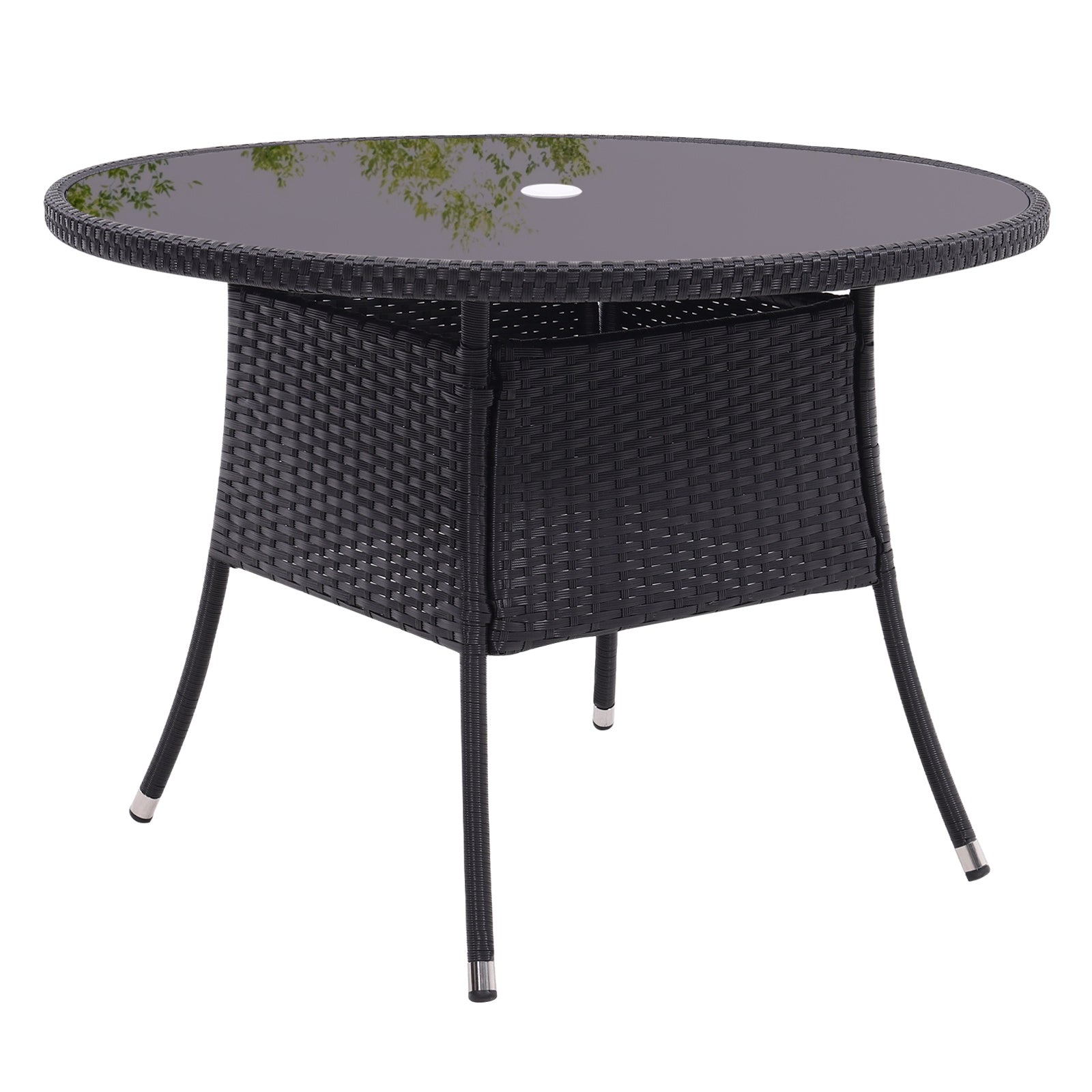 Round/Square Rattan Garden Table & Parasol Hole - House Comfort