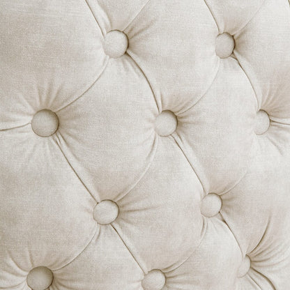 Set of 2 Beige High Back Dining Chairs with velvet Upholstered - House Comfort