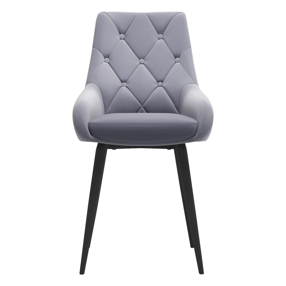 Set of 2 Dining Chair with Velvet Upholstery Green/Blue/Grey - House Comfort