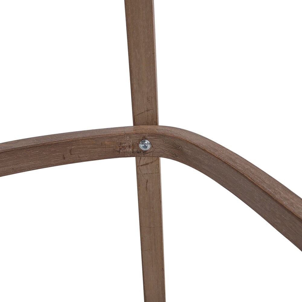 Set of 2 Linen Upholstered Bar Stools with Natural Wood Legs - House Comfort