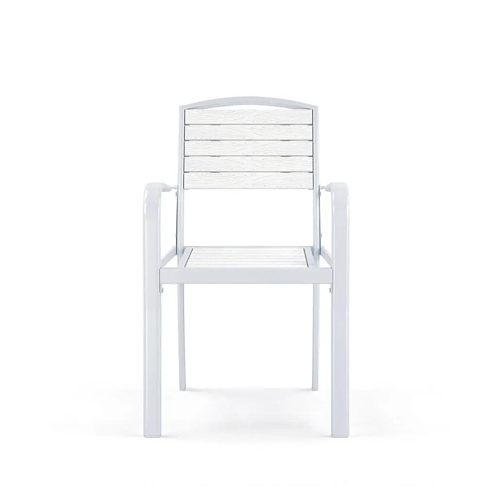 Set of 2/4 Garden Dining Armchairs with Metal Legs - House Comfort