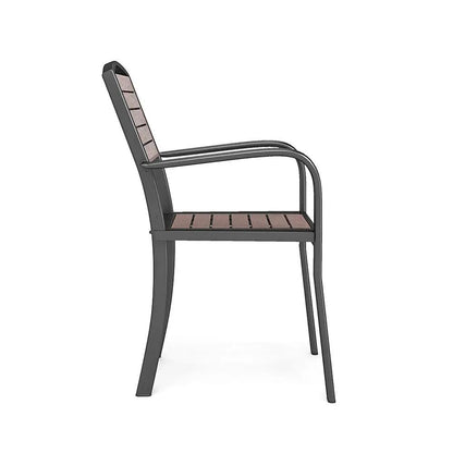 Set of 2/4 Garden Dining Armchairs with Metal Legs - House Comfort