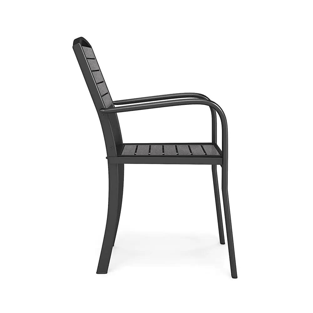 Set of 2/4 Garden Dining Armchairs with Metal Legs - House Comfort