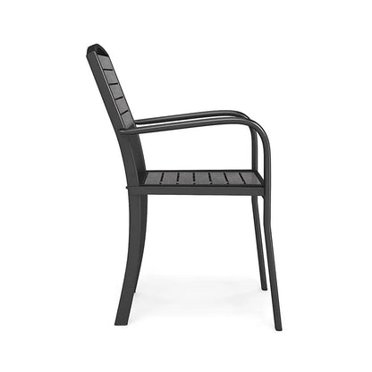 Set of 2/4 Garden Dining Armchairs with Metal Legs - House Comfort