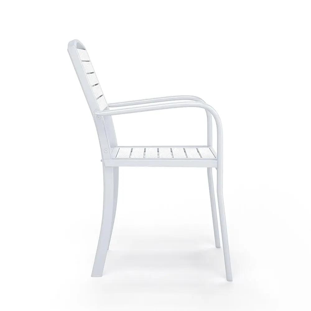 Set of 2/4 Garden Dining Armchairs with Metal Legs - House Comfort