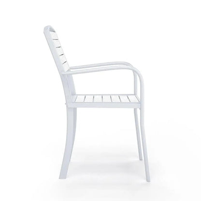 Set of 2/4 Garden Dining Armchairs with Metal Legs - House Comfort