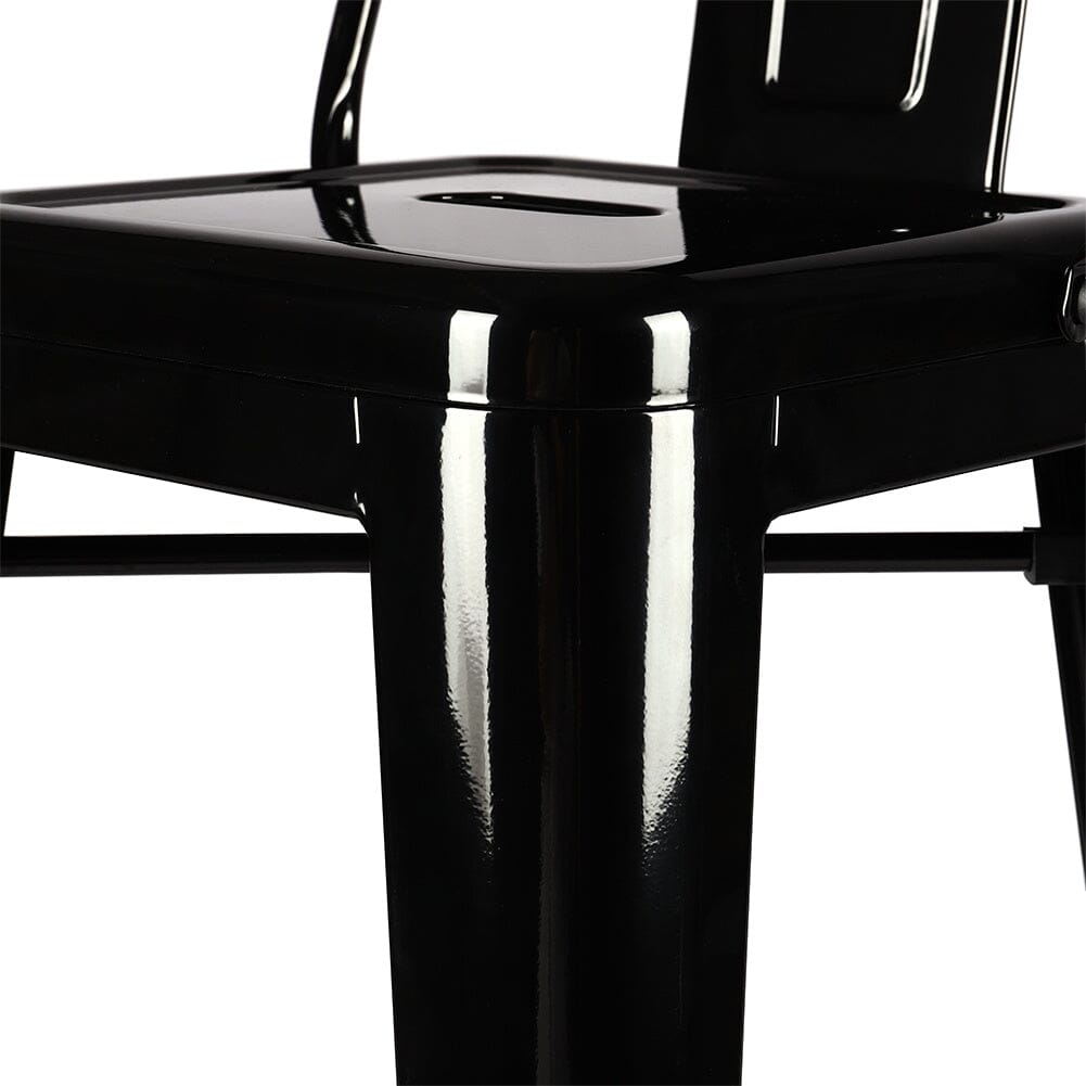 Set of 4 Metal Bar Stool Industrial Style High Chair - House Comfort