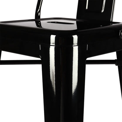 Set of 4 Metal Bar Stool Industrial Style High Chair - House Comfort