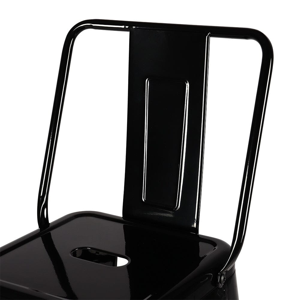 Set of 4 Metal Bar Stool Industrial Style High Chair - House Comfort