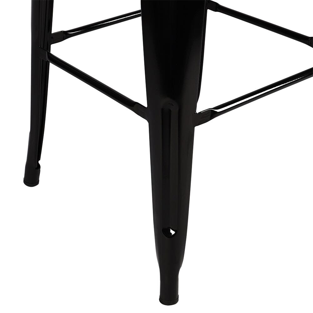 Set of 4 Metal Bar Stool Industrial Style High Chair - House Comfort