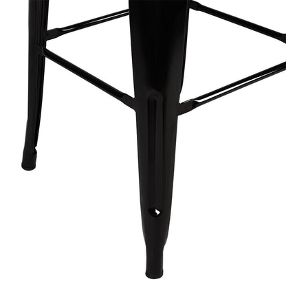 Set of 4 Metal Bar Stool Industrial Style High Chair - House Comfort