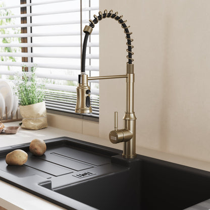 Single Handle Kitchen Faucet with Spring Spout - House Comfort
