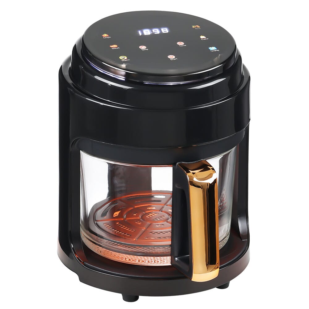 Small 2.2L White/Black Visible Basket Air Fryer - House Comfort