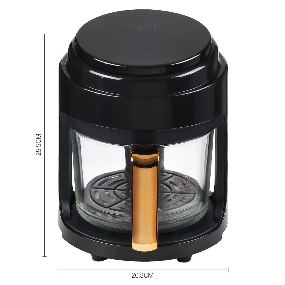Small 2.2L White/Black Visible Basket Air Fryer - House Comfort