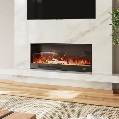 Smallbee 33/46/58inch WiFi Electric Fireplace with LED Display & Realistic Flame Effect - House Comfort