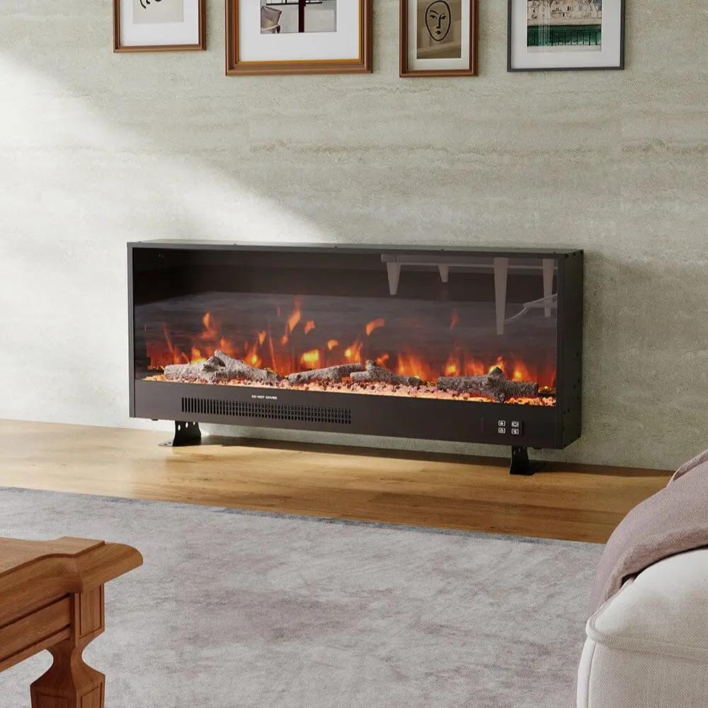 Smallbee 33/46/58inch WiFi Electric Fireplace with LED Display & Realistic Flame Effect - House Comfort
