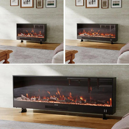 Smallbee 33/46/58inch WiFi Electric Fireplace with LED Display & Realistic Flame Effect - House Comfort