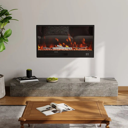 Smallbee 33/46/58inch WiFi Electric Fireplace with LED Display & Realistic Flame Effect - House Comfort