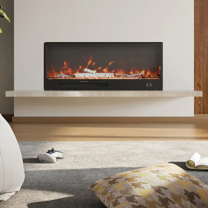 Smallbee 33/46/58inch WiFi Electric Fireplace with LED Display & Realistic Flame Effect - House Comfort