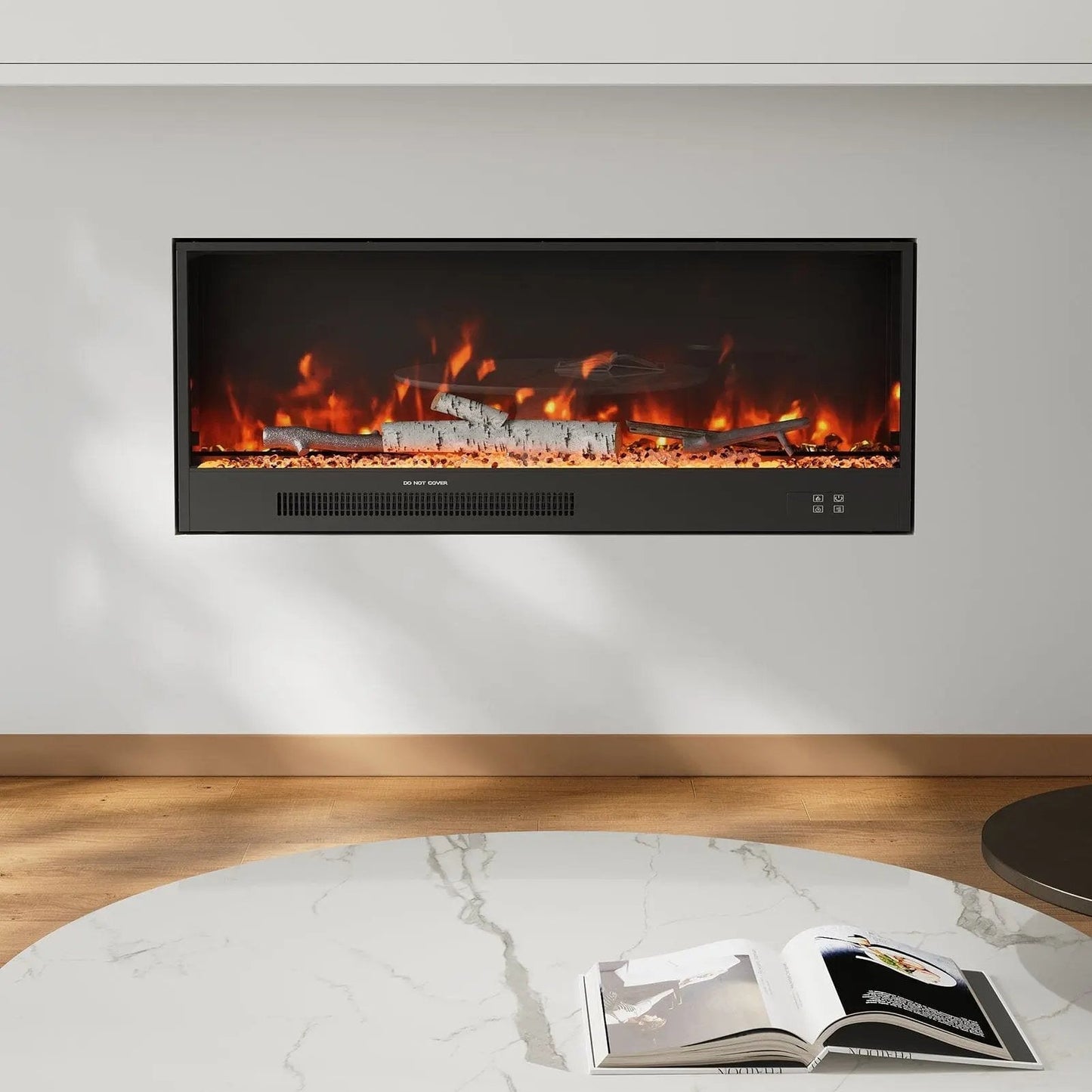 Smallbee 33/46/58inch WiFi Electric Fireplace with LED Display & Realistic Flame Effect - House Comfort