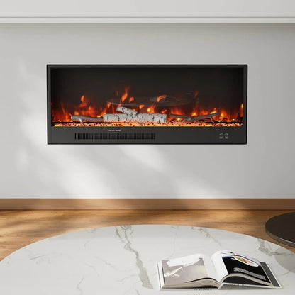 Smallbee 33/46/58inch WiFi Electric Fireplace with LED Display & Realistic Flame Effect - House Comfort