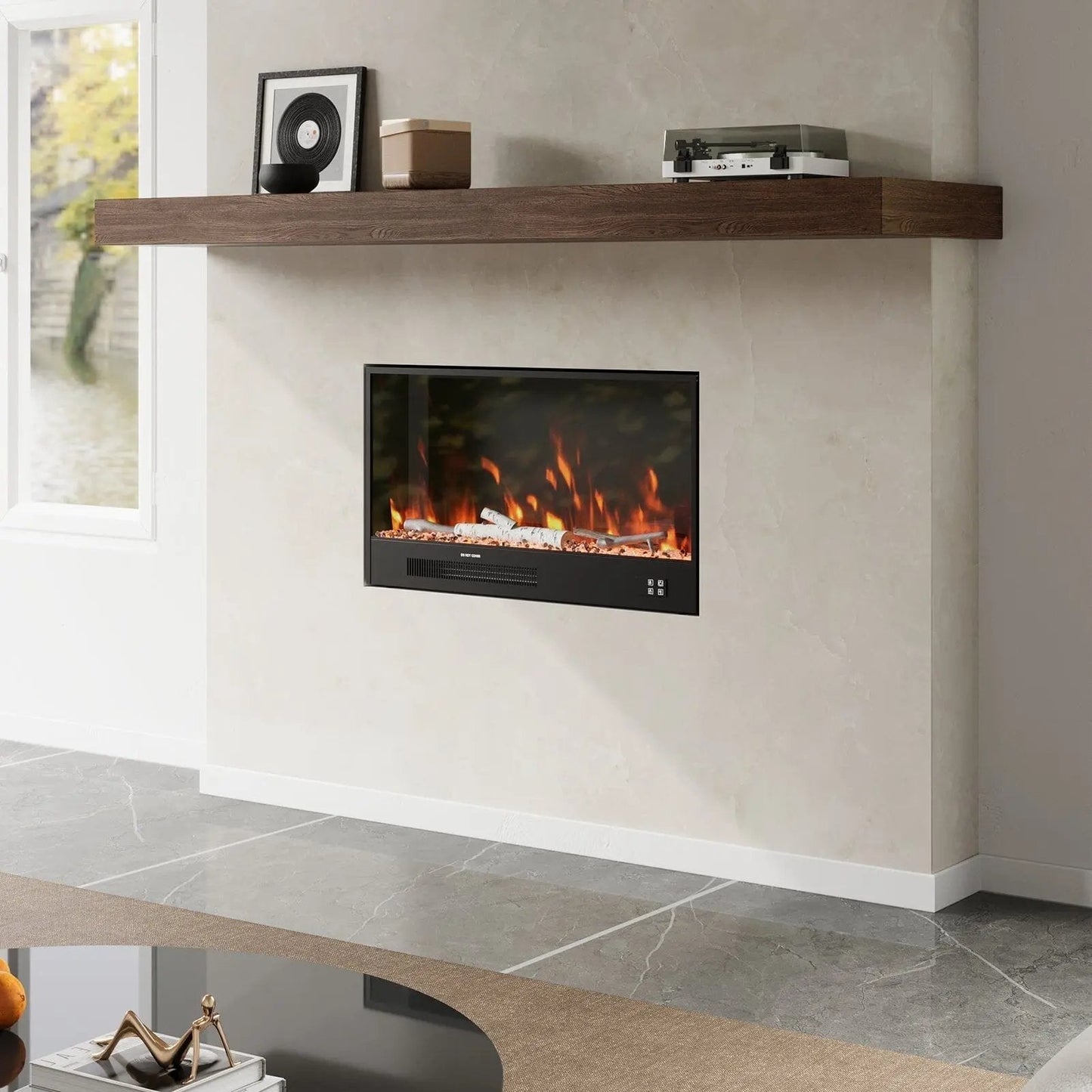 Smallbee 33/46/58inch WiFi Electric Fireplace with LED Display & Realistic Flame Effect - House Comfort