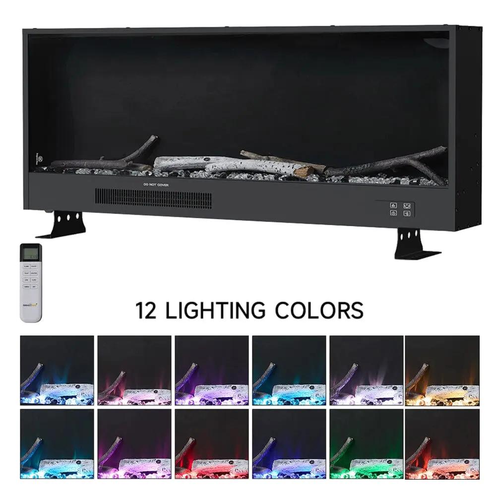 Smallbee 33/46/58inch WiFi Electric Fireplace with LED Display & Realistic Flame Effect - House Comfort