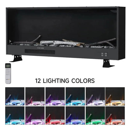 Smallbee 33/46/58inch WiFi Electric Fireplace with LED Display & Realistic Flame Effect - House Comfort