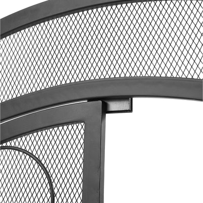 Smallbee Iron Fireplace Screen Black Powder - Coated – 90x32x78.8cm - House Comfort