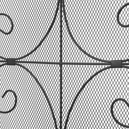 Smallbee Iron Fireplace Screen Black Powder - Coated – 90x32x78.8cm - House Comfort