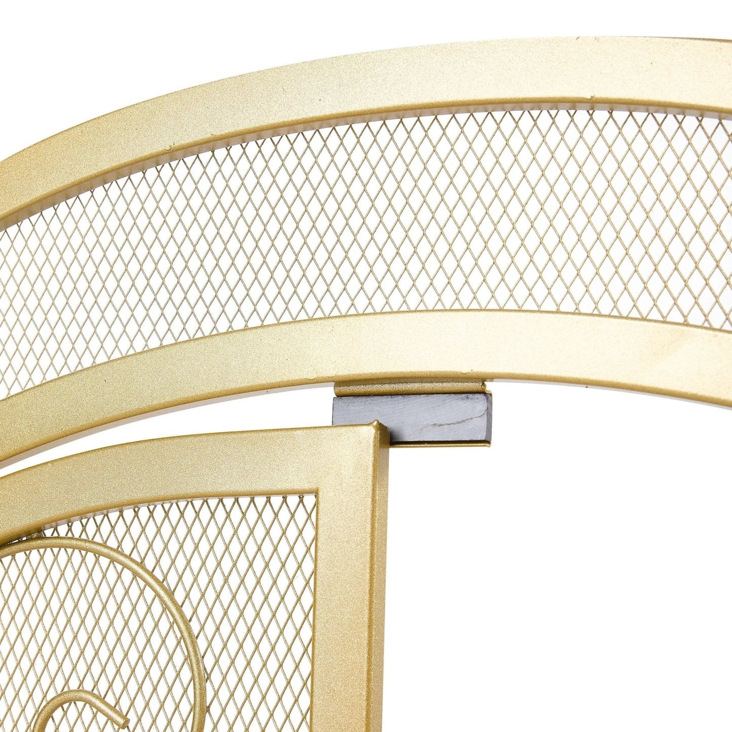 Smallbee Iron Fireplace Screen Gold Powder - Coated – 90x32x78.8cm - House Comfort
