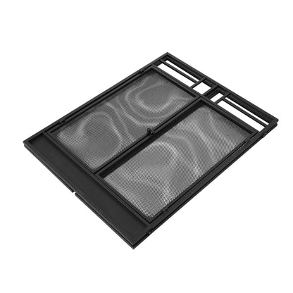 Smallbee Iron Fireplace Screen with 4 - Piece Tool Set - Black Powder - Coated 122x1.3x80cm - House Comfort