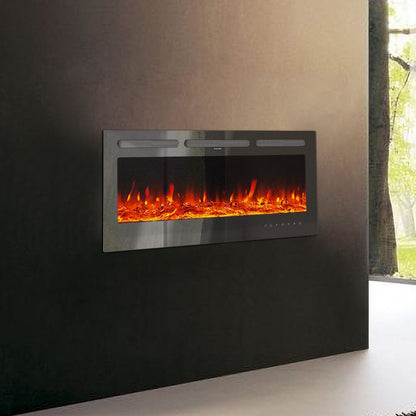 Smallbee Modern LED Wall Mounted/ Recessed Electric Fireplace - House Comfort