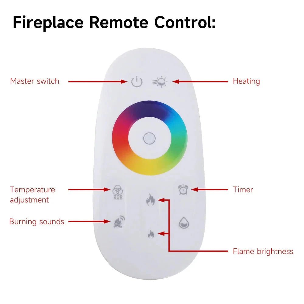 Smallbee Sophisticated White Freestanding Fireplace Mantel TV Stand with Electric Insert - House Comfort