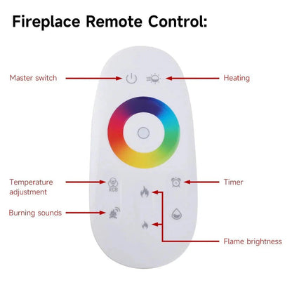 Smallbee Sophisticated White Freestanding Fireplace Mantel TV Stand with Electric Insert - House Comfort
