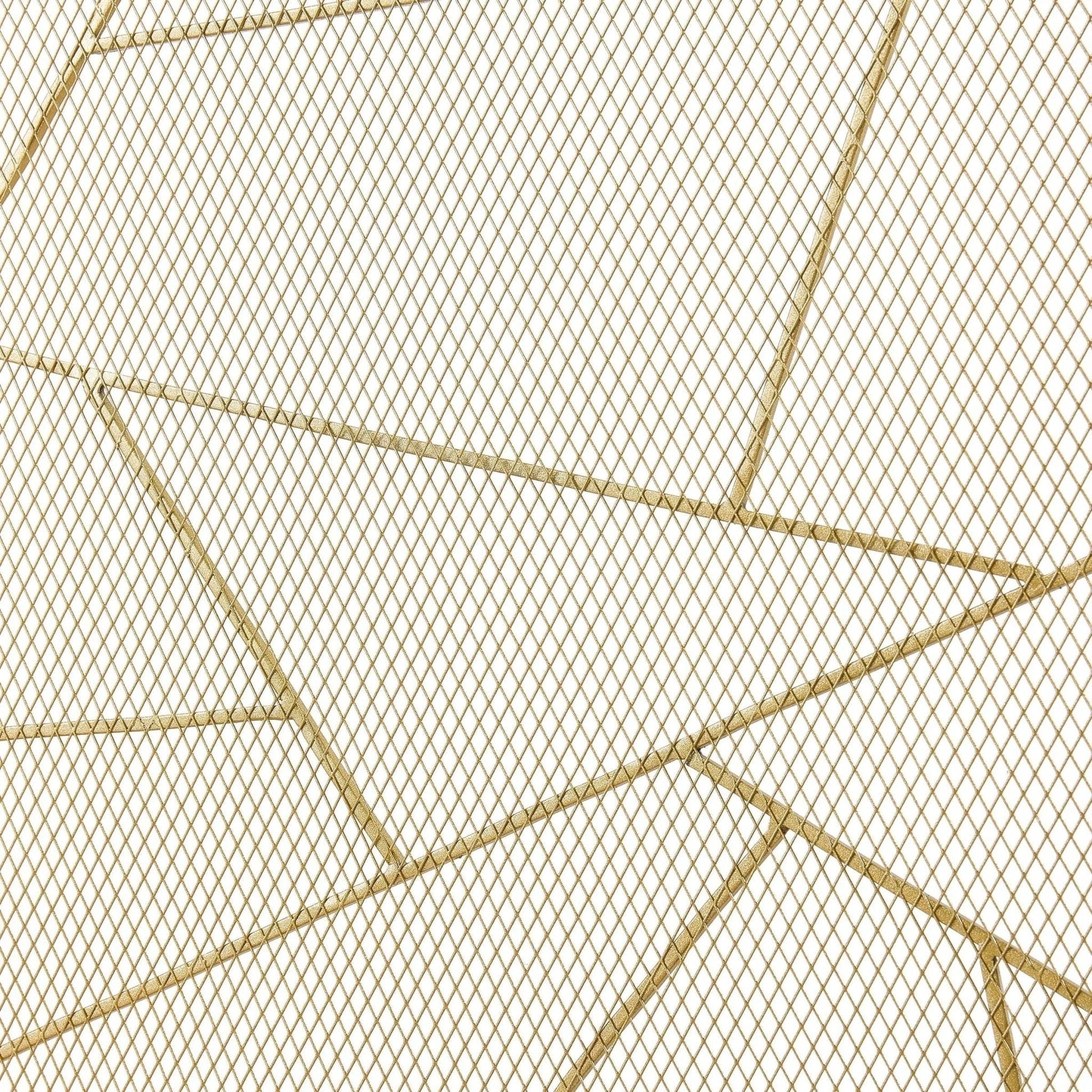 Smallbee Triple - Fold Iron Fireplace Screen Gold Frame – 132x1x80cm - House Comfort